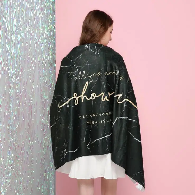 

New Arrival Nordic Marble Beach Towel Swimming Tassel Bath Towel Letter Print Sunbath Beach Towel Microfiber Sport Swiming