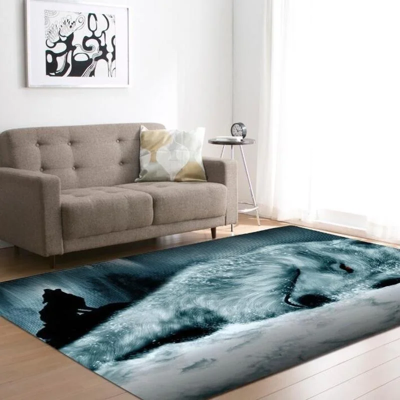 Kopen 3D Gedrukt Rechthoek Vloermatten Tapijten Voor Slaapkamer Wolf Patroon Tapijt Voor Woonkamer Antislip Sofa Yoga Mat Home Decor (7 Stijl)