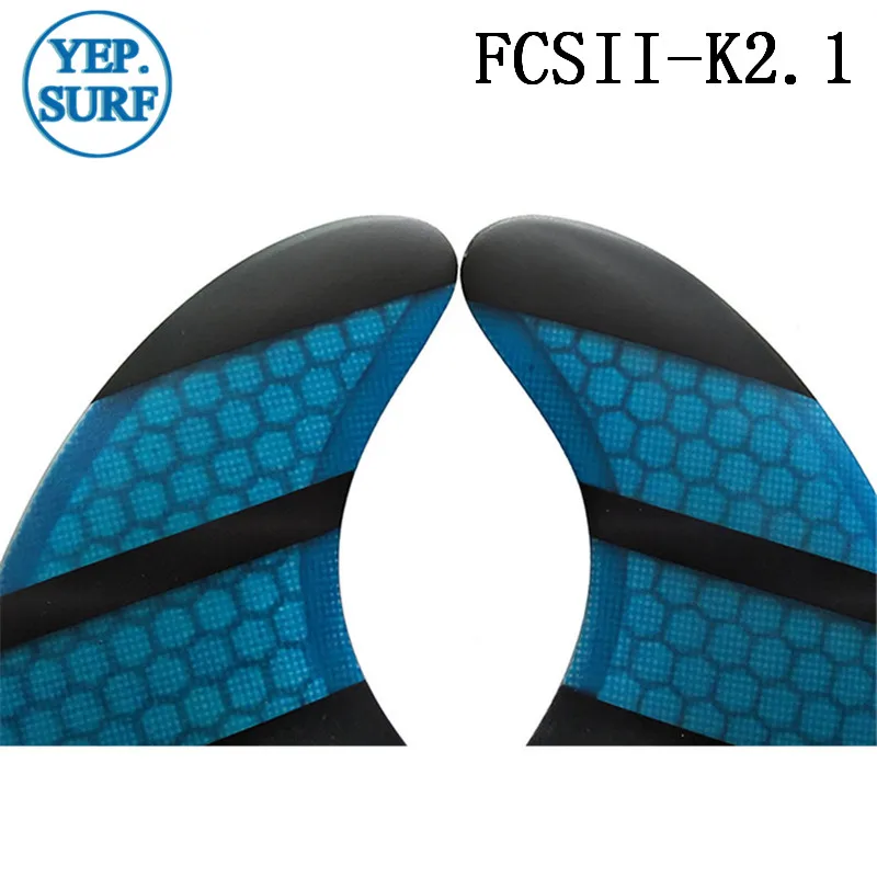 FCS2 K2.1 плавники tri quad set Surf для серфинга голубые сотовые плавники|Серфинг| |