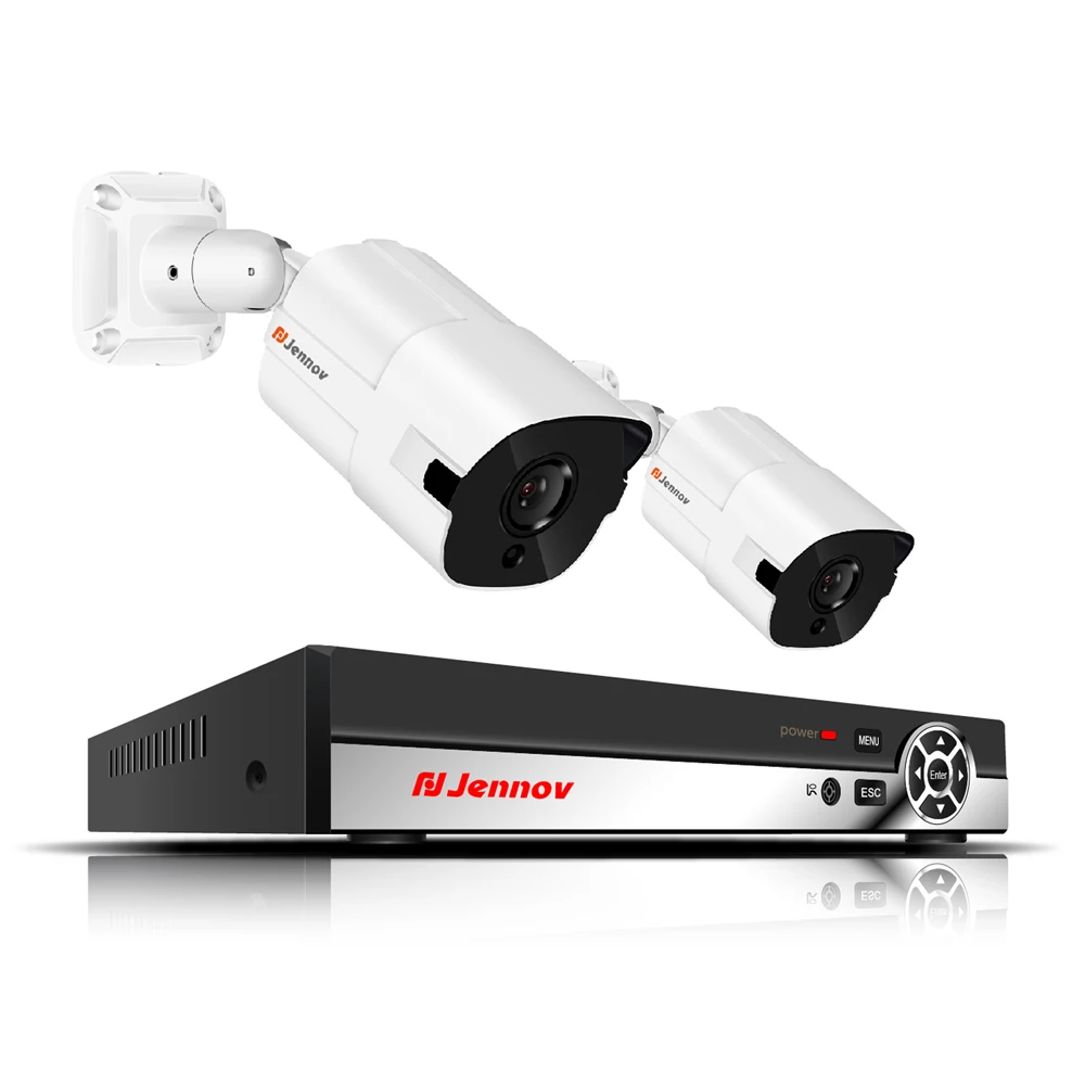 Jennov 5.0MP H.265 камера безопасности системы NVR комплект видеонаблюдения POE IP Cam CCTV комплект аудио запись P2P HD ночное видение - Цвет: 2 Pieces Cameras