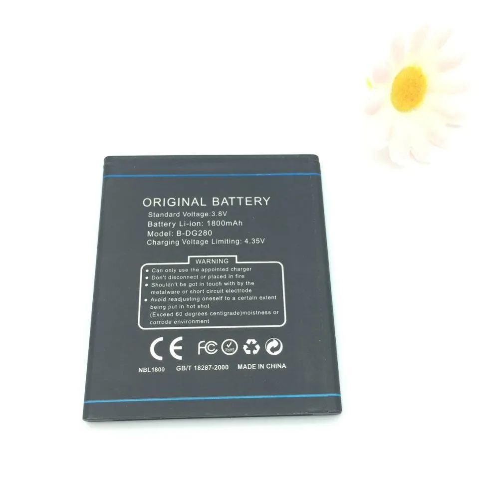Трек-номер Для DOOGEE DG280 аккумулятор 1800 мАч высокое качество B-DG280 LEO Batterie Bateria |