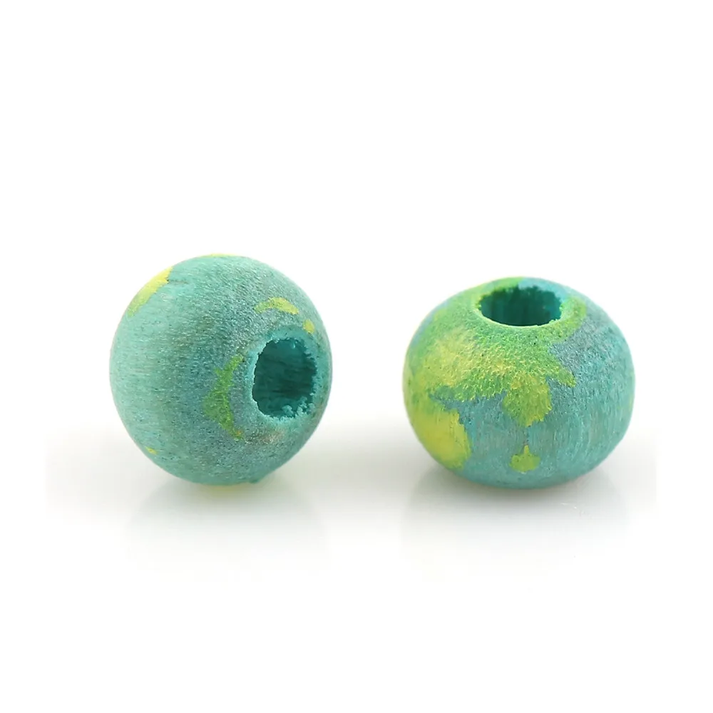 DoreenBeads деревянные бусины Круглые разноцветные пятна около 5 мм (2/8 &quot) Диаметр