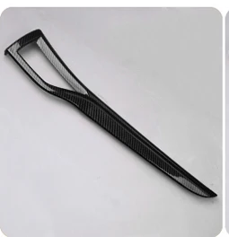 Black carbon fiber Карбоновое волокно внутренняя центральная консоль молдинги Co-pilot правая воздушная декоративная рамка выпускного отверстия Накладка для Ford Fusion Mondeo 2013 - Название цвета: Black carbon fiber