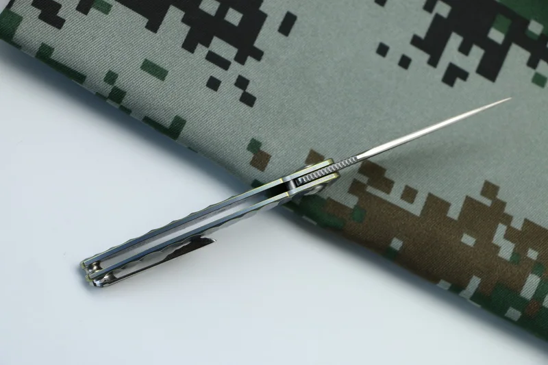 Складной нож TIGEND xiao mai M390 TC4 с титановой гофрированной ручкой карманный