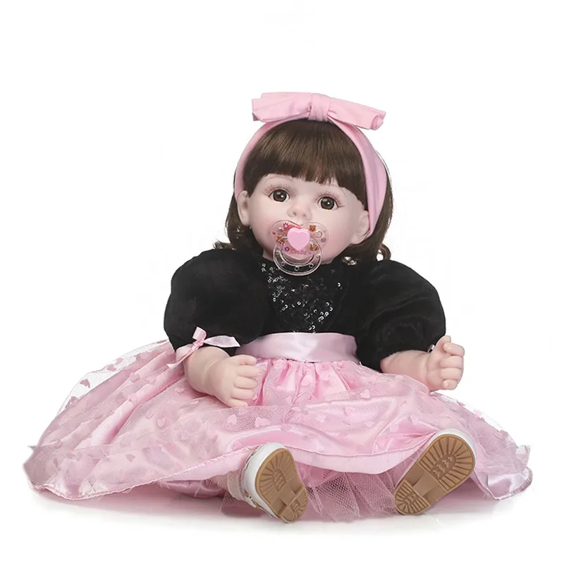 Npkdoll 22 &quot/55 см очень дешевые lifelike новорожденных Baby Doll открыть Для глаз Bebe Reborn