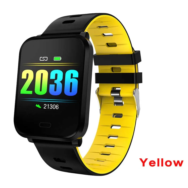 yellow Greentiger, новинка, K10 Plus, Смарт-часы, IP68, водонепроницаемые, пульсометр, кровяное давление, фитнес-трекер, спортивные смарт-браслеты - Цвет: yellow