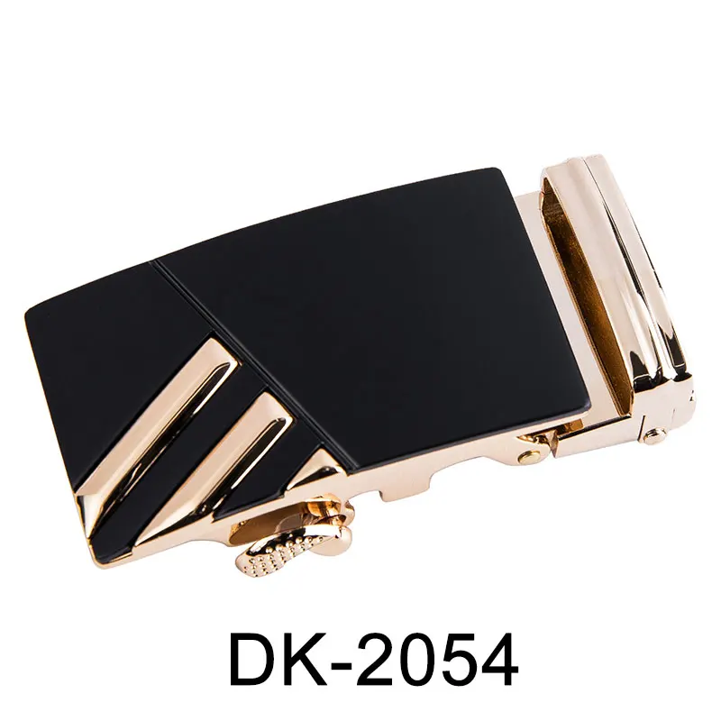 DK-2054 Hi-Tie, роскошный бренд, деловой Золотой ремень с пряжкой для мужчин, официальный стиль, кожаный ремень с пряжкой без ремня, 3,5 см, широкая пряжка с головой - Цвет: DK-2054