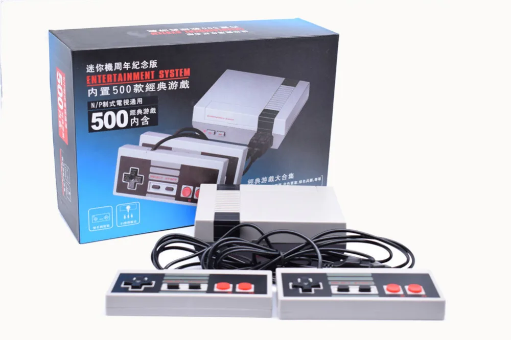 Мини-ТВ портативная игровая консоль для Nes игр с 500 различными встроенными играми