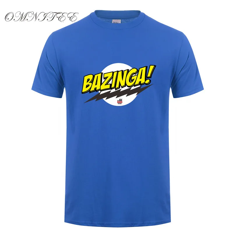 Футболка с коротким рукавом теорией Большого Взрыва Bazinga Мужская хлопковая
