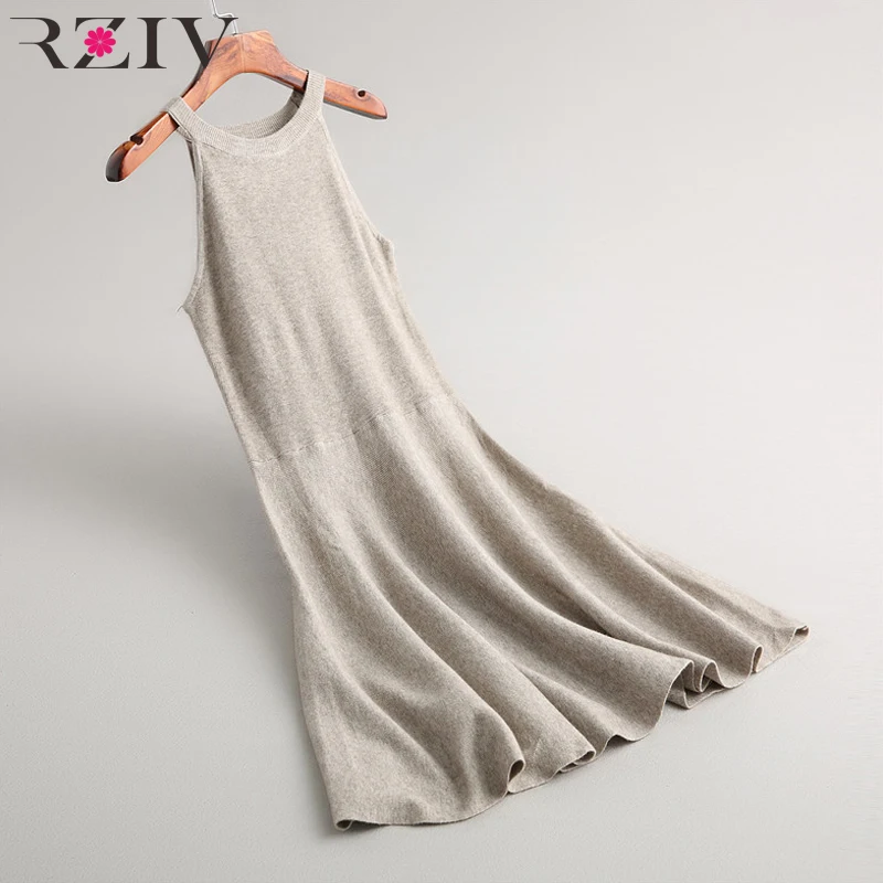 RZIV fall women knitted dress and long slim sweater sexy vest for big swing lady | Женская одежда