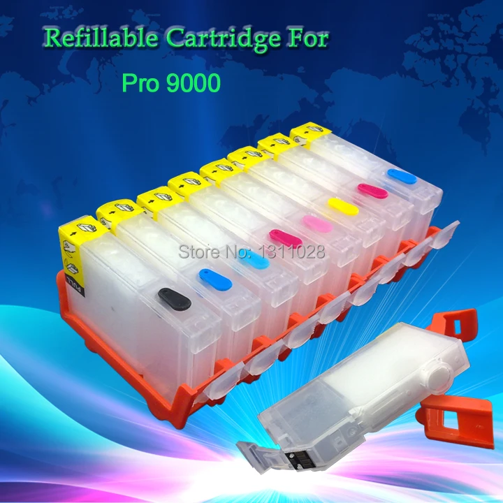 Картриджи для CANON PRO9000 8 шт. 1 комплект|refillable cartridges for canon|refillable cartridgescartridge canon |