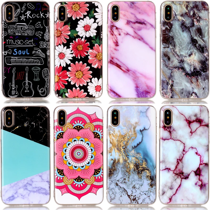 Luxury Mandala Dream Catcher Marble Style Cell Phone Soft TPU Silicone Case Cover Shell Coque Funda for Apple iPhone 7 8 Plus X |