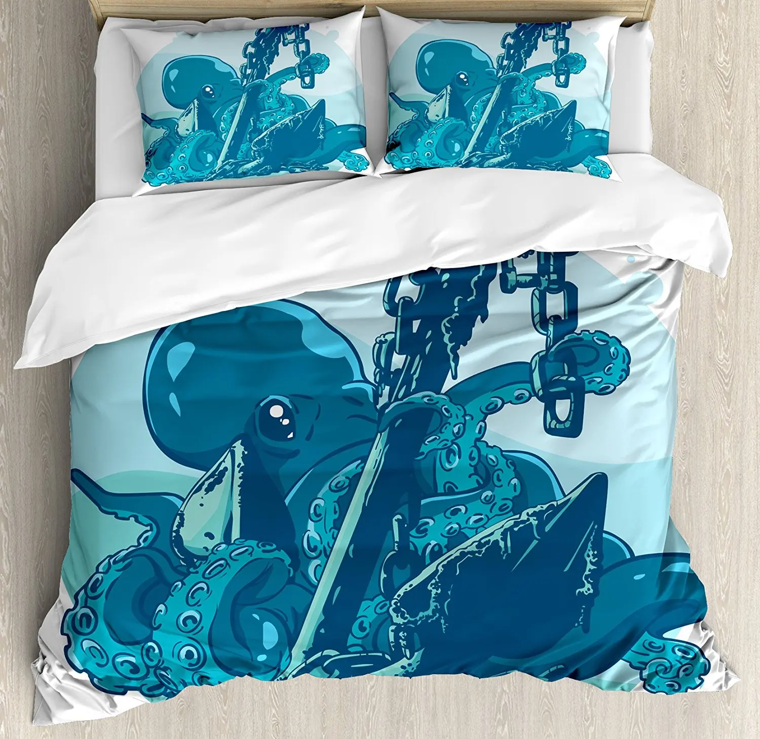 Набор пододеяльников с изображением осьминога монстра Кракен Осьминог