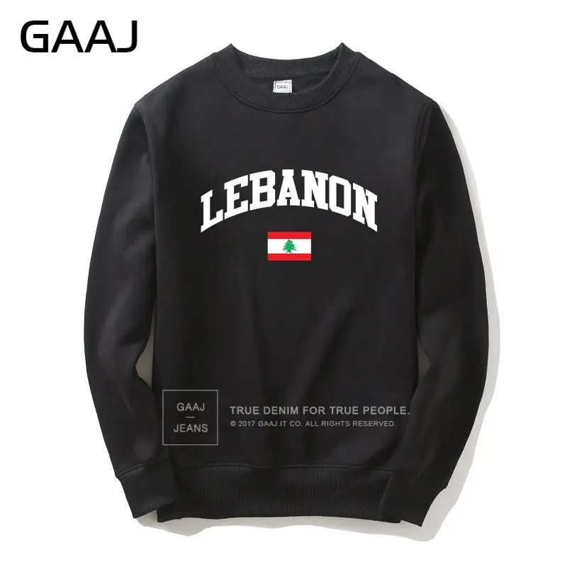 GAAJ Lebanon Flag Мужская и Женская толстовка куртка мужской спортивный костюм уличная новая Толстовка с принтом мужская одежда мода#72R03 - Цвет: Black