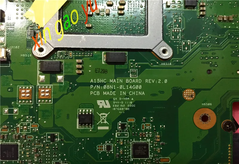 Материнская плата для ASUS A15HC материнская ноутбука REV: 2 0 1 интегрированная 100%