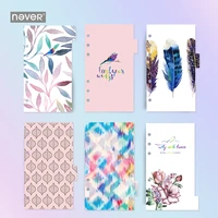 never fly bird series index pages divider for filofax dokibook spiral planner notebooks bookmarks refill 6pcs school stationery