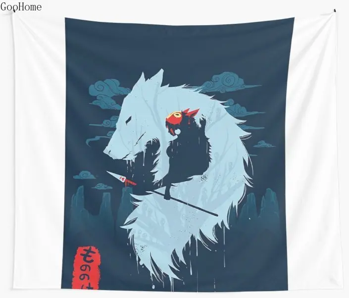 Настенный Гобелен принцессы Mononoke пляжное полотенце одеяло коврик для пикника и йоги украшение дома|Гобелен|