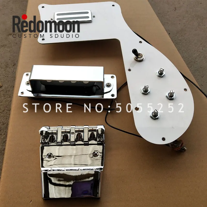 Завод на заказ 4 струны пикапы мост и pickguard для рикенбакке бас музыкальный инструмент магазин