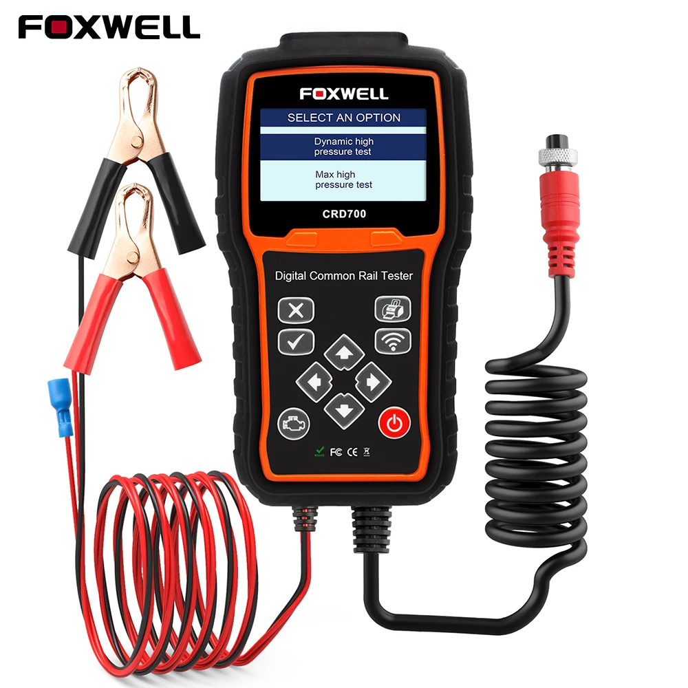FOXWELL CRD700 цифровой Common Rail тест давления er для диагностики автомобиля инструменты сканирования неисправностей проверка высокого давления насоса бар тест