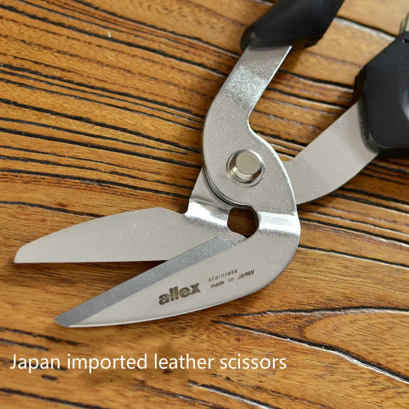 Japan imported leather cutting special scissors manual DIY tools even thick can be cut smoothly |