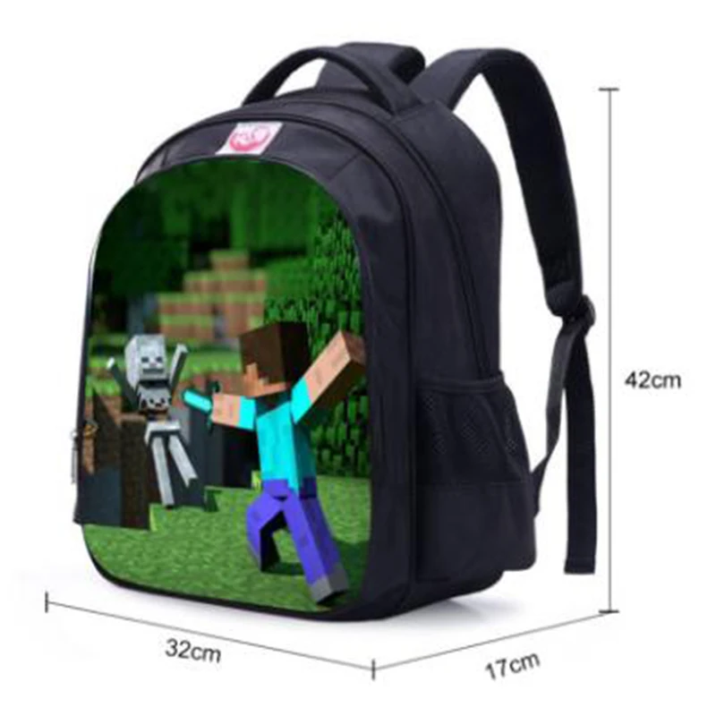 Подросток Minecraft мультфильм рюкзак мальчик Школьные ранцы Горячие Основной