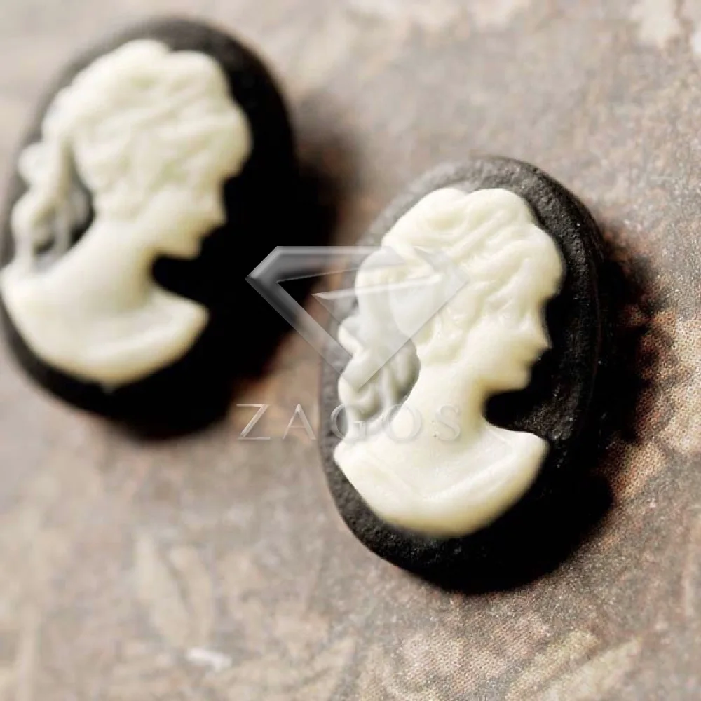 18x13mm 12Pcs Модные Винтажные овальные женские Камеи кабошон с плоской задней частью для изготовления ювелирных изделий,, быстрая - Цвет: 18x13mm 12Pcs
