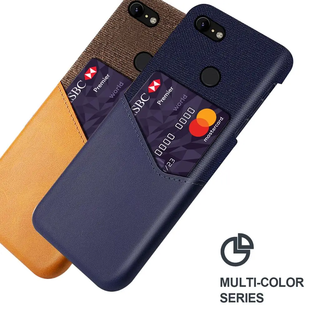 for Google Pixel 3A 4 XL Case Leather and Soft Fabric Cloth Splicing Shockproof Cover 2 2XL 3 Card | Мобильные телефоны и