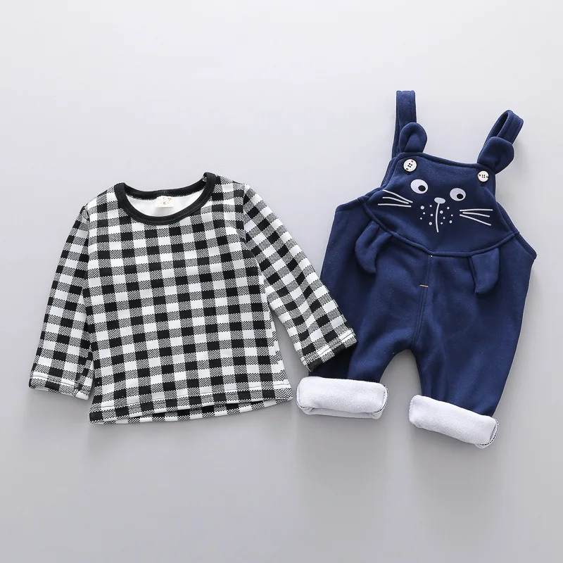 Комплекты одежды для маленьких мальчиков и девочек на осень зиму плотная