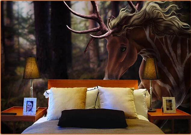 

The custom 3D murals, beautiful wildebeest artistic background ,living room sofa TV wall bedroom wall paper