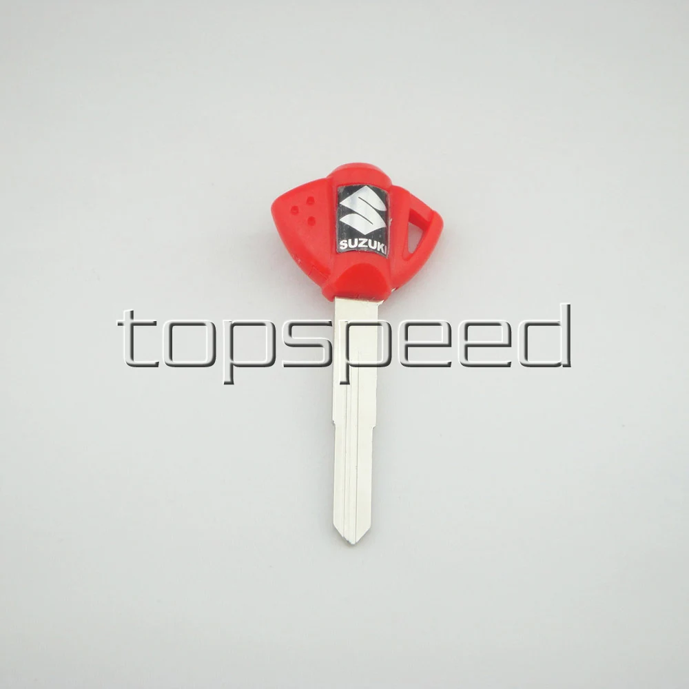 

1 Red Blank Key Uncut For Suzuki GSX GSXR 400/600/750/1000/1300 BANDIT HUYABUSA Motorcycle