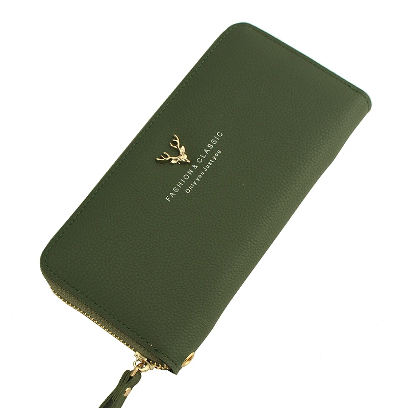 

FGJLLOGJGSO brand New leather women wallet long zipper multifunction Card Purse female coin purse lady portfel carteira feminina