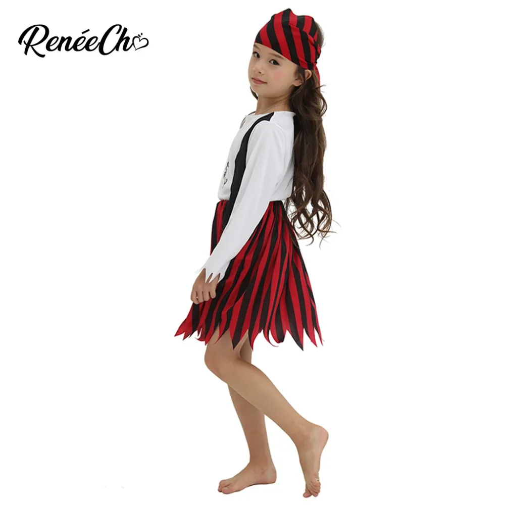 2018 костюм на Хэллоуин пиратский для девочек Детский нарядное платье и комплект