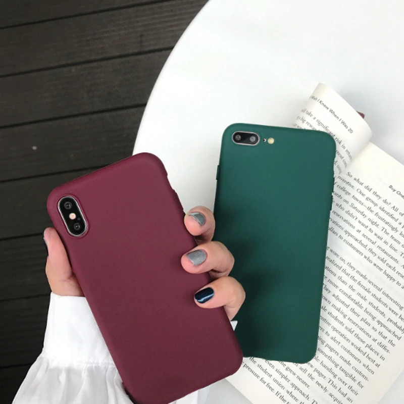 Чехол для iphone 7 plus чехол 360 красное вино глянцевый термополиуретановый Тонкий 8 Plus