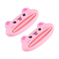 Pink Cat 2 шт. Новинка зубная паста туба простая соковыжималка выдавливание дозатор пасты держатель рулона мультфильм лягушка/анималькот/лягушка/панда/свинья горячая распродажа - Цвет: Pink Cat