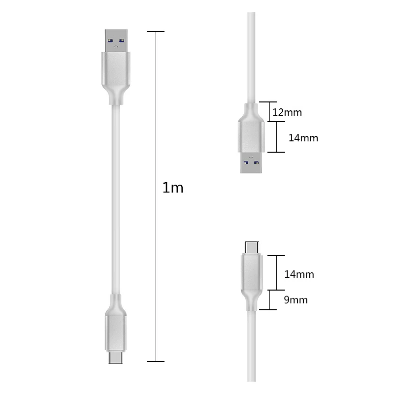 Горячая продажа 1 м 5A USB Type C QC 3 0 супер быстрый зарядный кабель для передачи данных