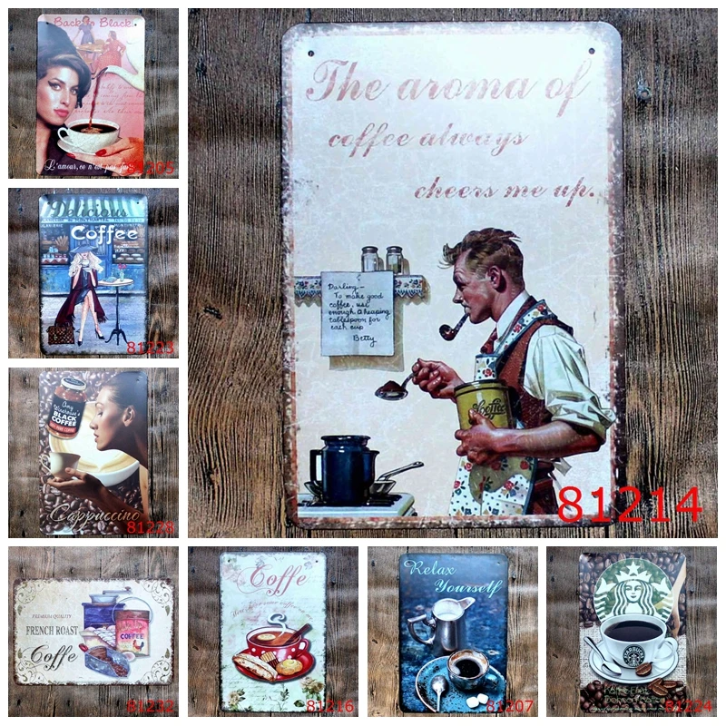 Настенный постер с изображением женщины вкусного черного кофе|home decor|decorative home