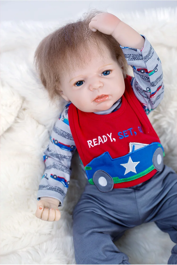 Трогательная настоящая кукла reborn boy 3/4 силиконовая 20 &quotНастоящая живая