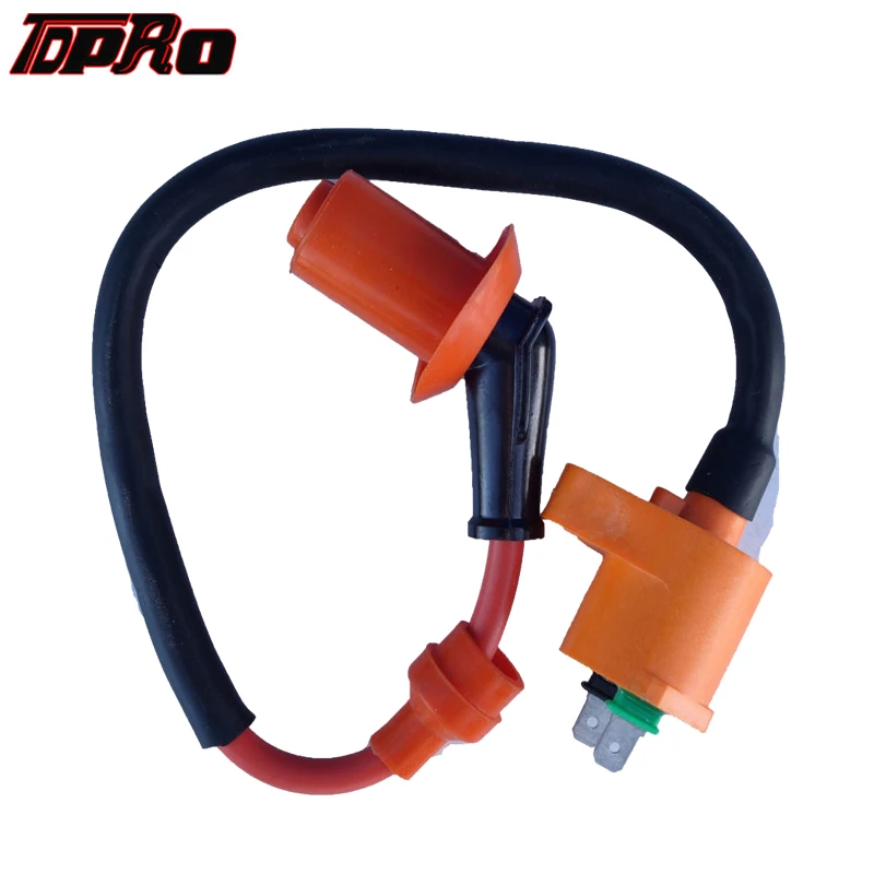 

TDPRO Orange Motorcycle Racing Ignition Coil For GY6 50CC 125CC 150CC Engines Moped Scooter ATV Quad Buggy Dirt Pit Bike Go Kart