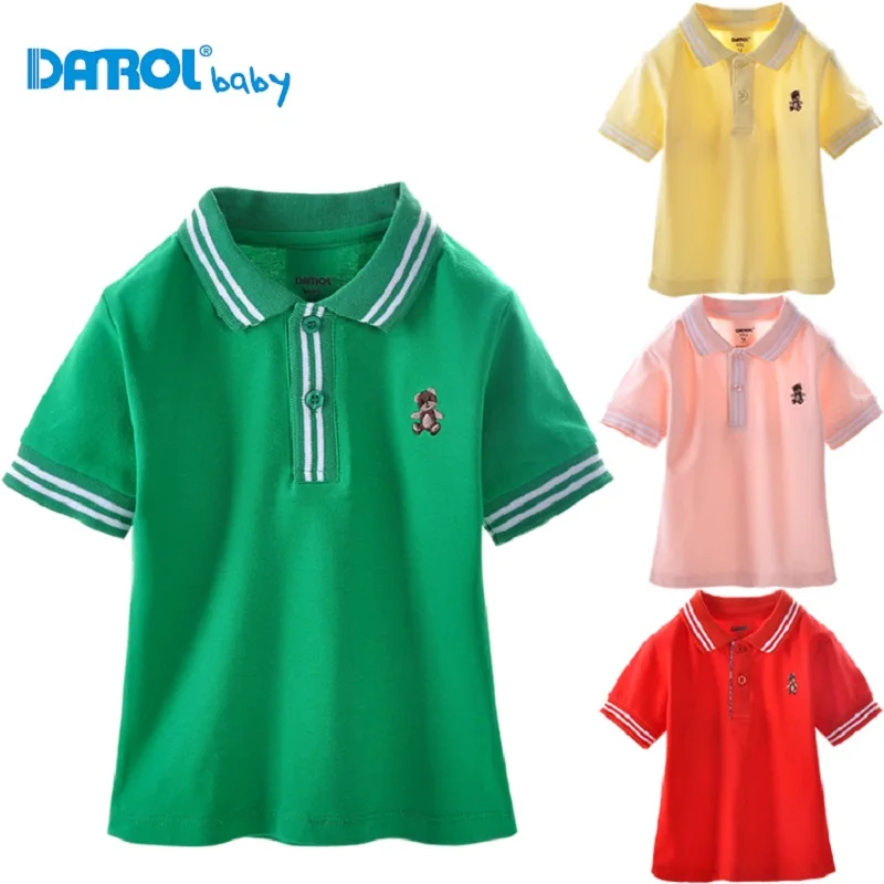 

Hooyi Toddler Polo Shirts Short Sleeve boys t-shirts cotton fashion baby clothes turn-down collar