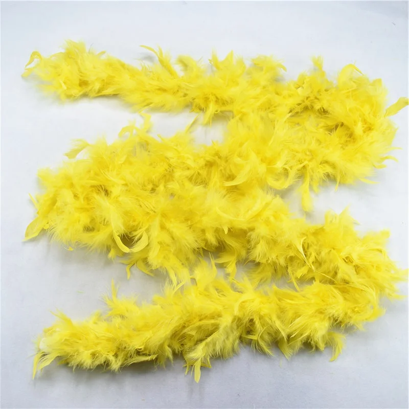 Yellow 2 ярда пушистый белый TurkeyFeather боа около 60 грамм аксессуары для одежды куриное перо костюм/шоу/перья для рукоделия Вечерние - Цвет: Yellow