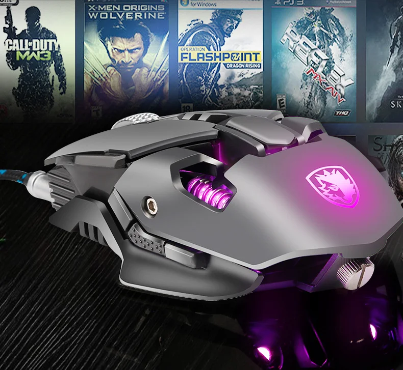 Pro FPS игровая Проводная usb-мышь макро программируемая подсветка с подсветкой геймер 3500 dpi светодиодный высокопроизводительный для PUBG