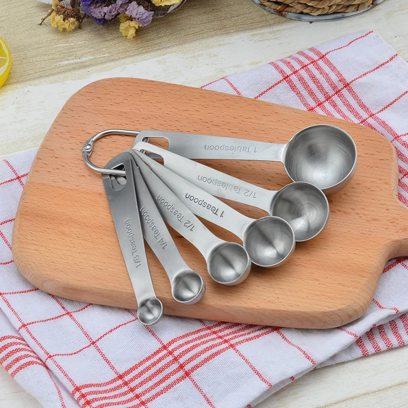 OBRKING 6 шт./компл. мерные ложки из нержавеющей стали для выпекания приготовления