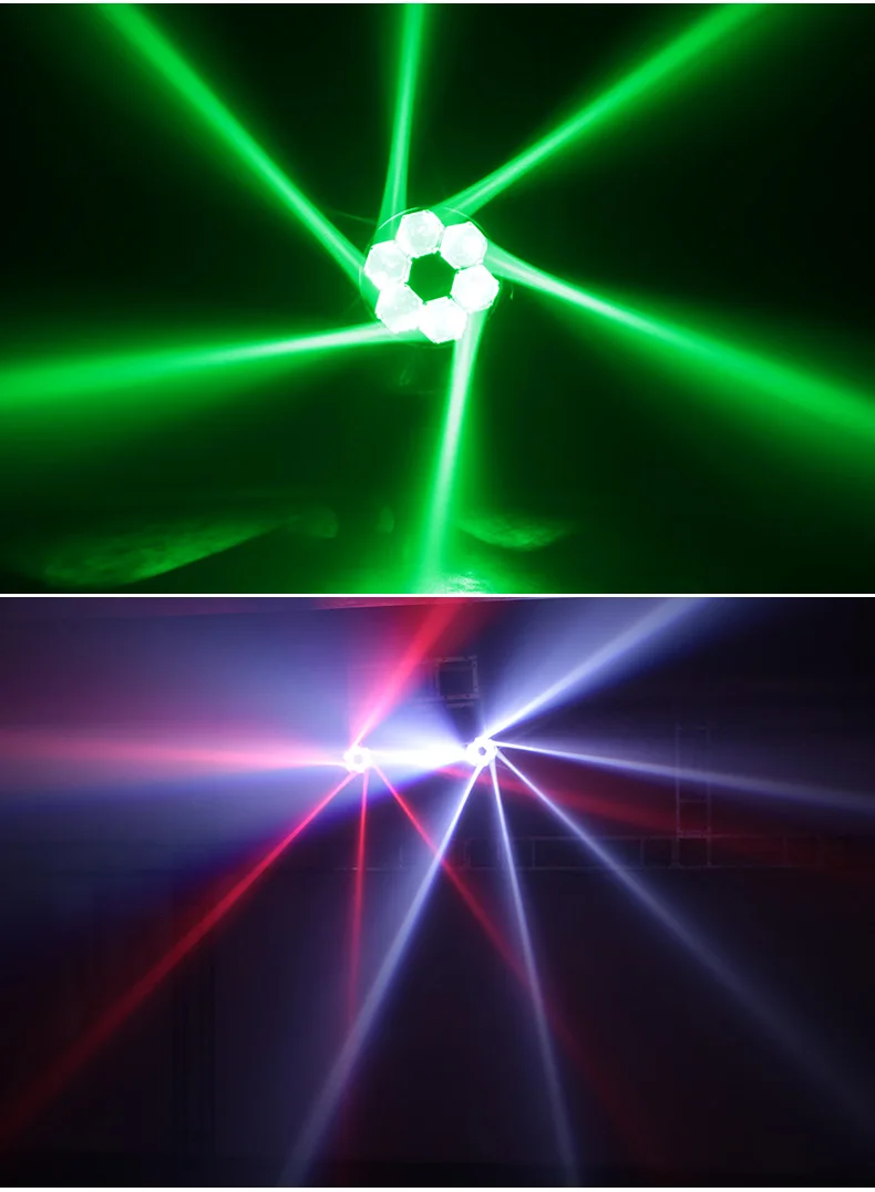 2 unids 6x15 Вт + чехол кабель 1 м dmx rgbw 4in1 mini led viga wash abeja ojo cabeza movil dj luz|Эффект освещения