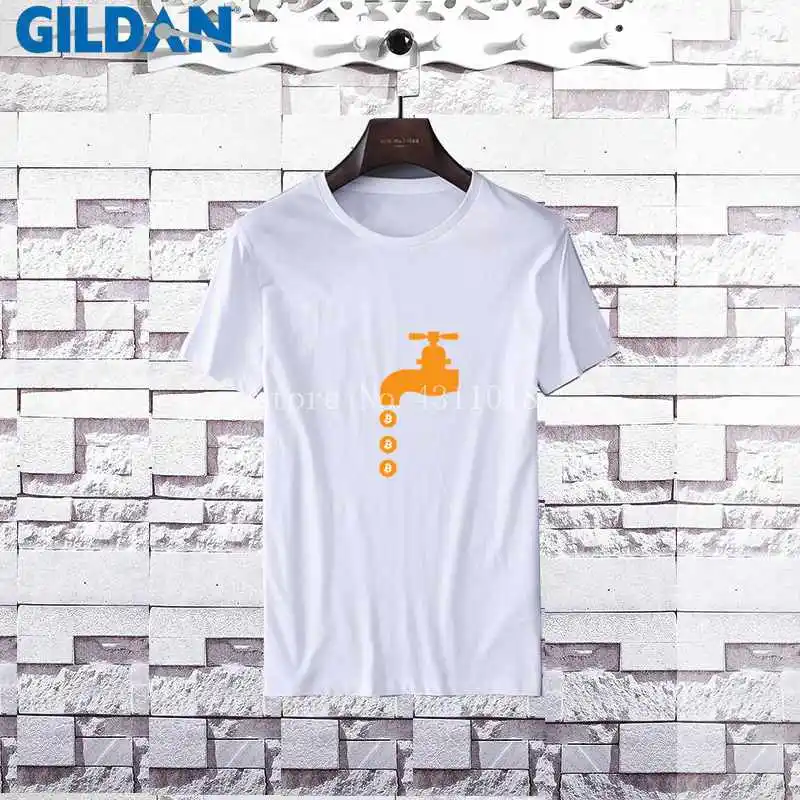t-shirt men 2017 bitcoin faucet logo symbol cryptocurrency coin t shirt cotton short sleeve tshirt Tops Tees |