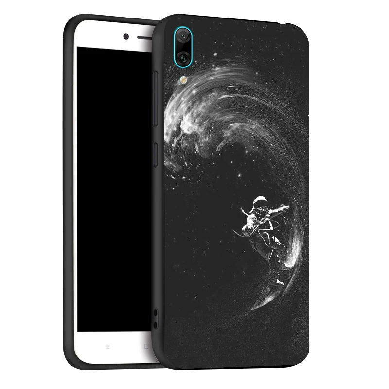 

Ojeleye Fashion Black Silicon Case For Huawei Y6 2019 Case Anti-knock Cover For Huawei Y6 Pro 2019 Honor Play 8A Covers