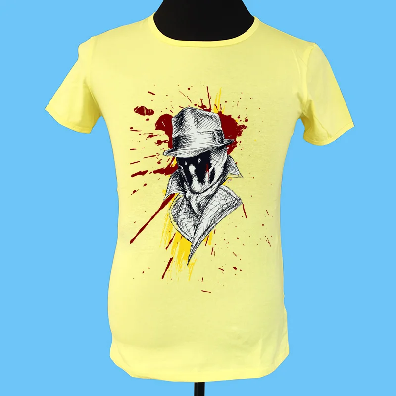 Бренд seesterer Мужская одежда футболка 100% хлопок с коротким рукавом DC comics superhero Watchmen