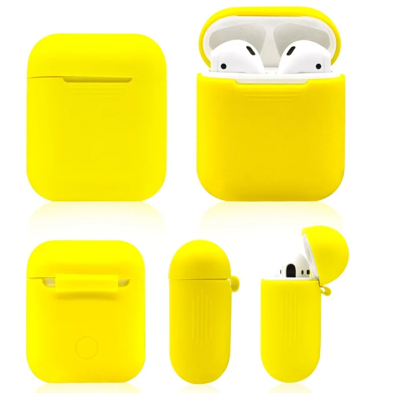 Силиконовые беспроводные наушники airpods чехол для airpod защитный чехол наушники airpods аксессуары для Apple Air pods чехол