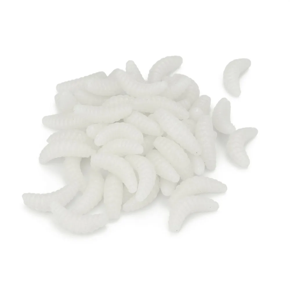 Оптовая продажа 50 шт. 2 см супер мягкая пчелиная личинка червь приманка Mealworm