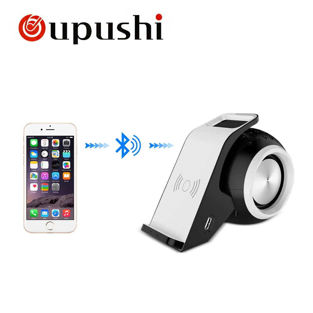 Портативный bluetooth динамик OUPUSHI беспроводной громкоговоритель с источником