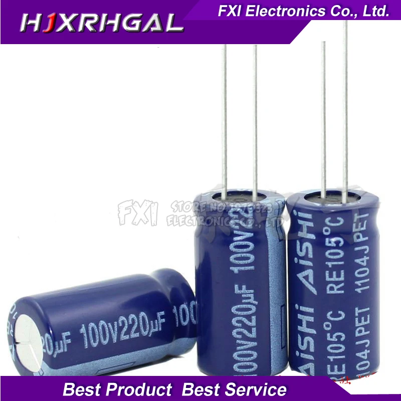 10 шт. 100v220uf 220uf100v 13*25 100 В 220 мкФ 13x25 электро электролитический
